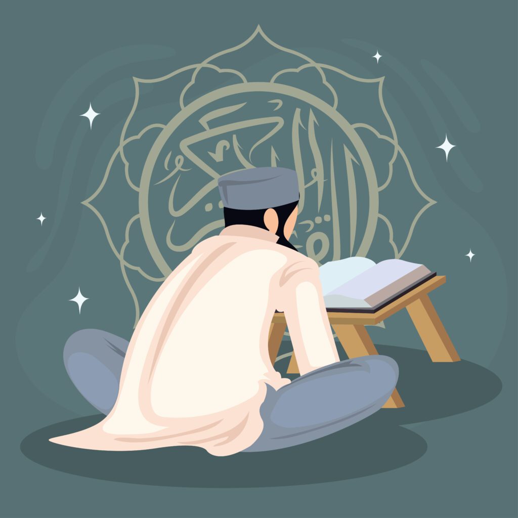 Understanding the Meaning of the Quran: A Beginner’s Guide. A man reading the Quran